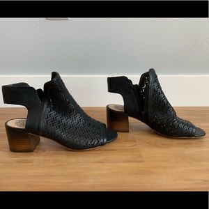 Vince Camuto Cut Out Peep Toe Wedge Booties